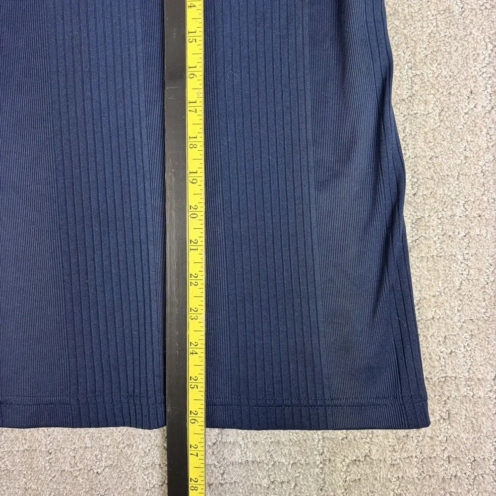 Vtg 90s Anchor Blue Textured Ribbed Knit T-Shirt Men S Navy Crewneck Goth Skater